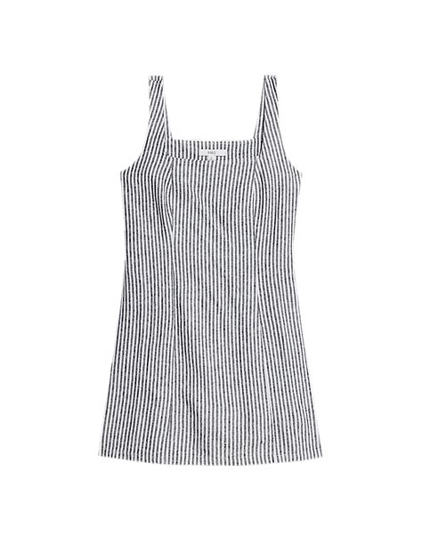 Buy Linen Rich Striped Mini Shift Dress at Marks & Spencer