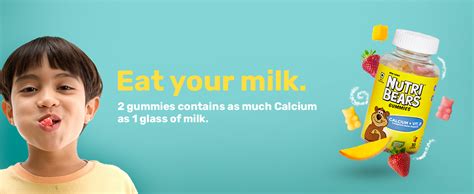 NutriBears Multivitamin And Calcium Gummies For Kids And Teens Combo ...