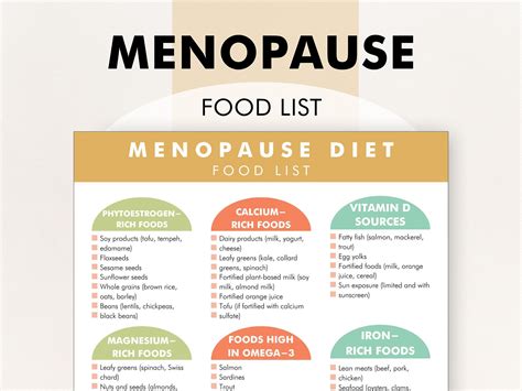 Menopause Diet Food List, Menopause Friendly Diet List, Foods to Help Menopause Symptoms ...