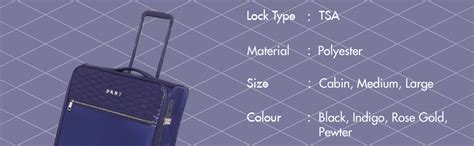 DKNY Quilted Soft Range Indigo Color Soft Medium Luggage : Amazon.in ...