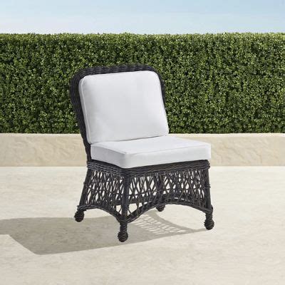 Hampton Dining Side Chairs in Black Walnut Wicker, Set of Two | Frontgate