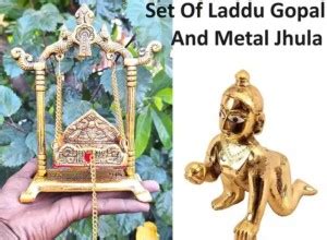 DARIDRA BHANJAN Krishna/Ladoo Gopal Metal Jhula, laddu Gopal Krishna ...