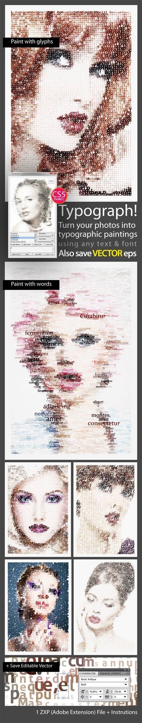 Typography Portrait Tutorial Photoshop 的图像结果