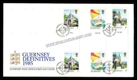 1985 Guernsey Definitive Boat, Church Gutter Pair FDC #FA501 ...