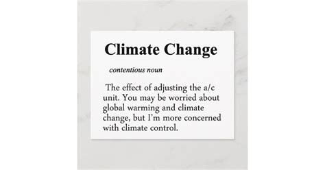 Climate Change Definition Postcard | Zazzle