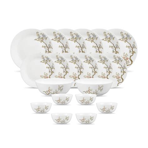 Diva by La Opala, Pearl Collection, Opal Glass Dinner Set 20 pcs, Zen ...