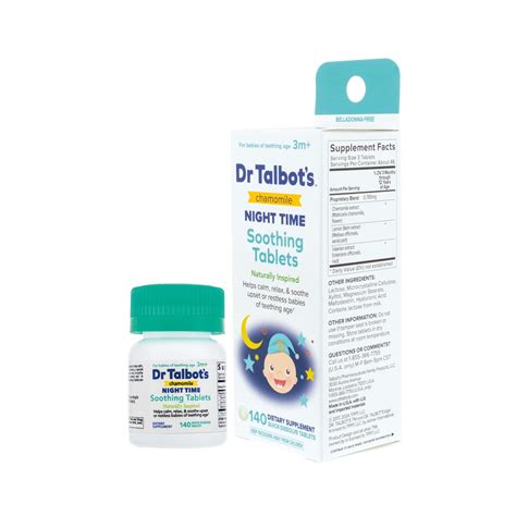 Dr. Talbot's Chamomile Night Time Soothing Tablets for Teething Infants, 140 Count - Walmart.com