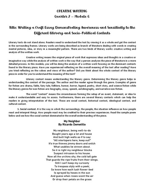 Image result for Complexities and Unique Features Creative Writing 2