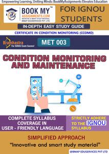 IGNOU MET 003 Condition Monitoring and Maintenance Study Material (In ...