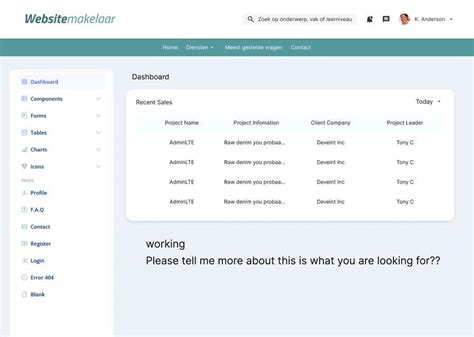 Entry #17 by Yaguofficial for Create a new page design for my Admin ...