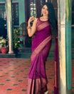 Violet Soft Silk Saree With Beautiful Pallu – Sareewave