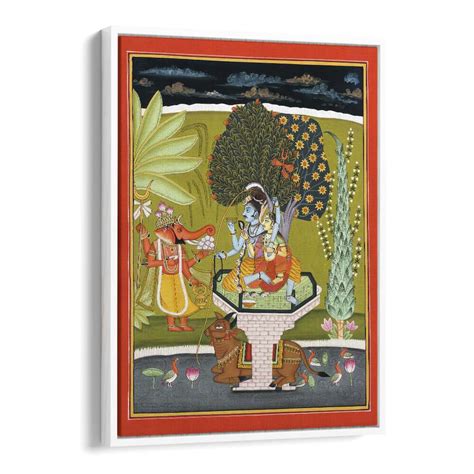 Lord Shiva With Shri Ganesha Indian Art Painting – Asianmonk