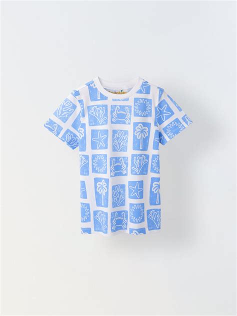 White Overall Printed Half Sleeve T-shirt – Spunkies