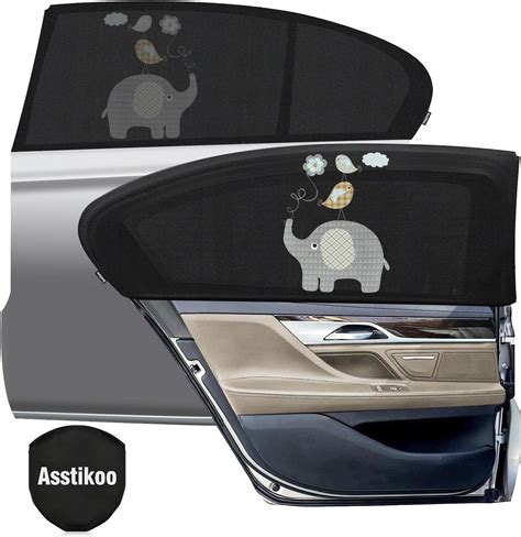 Asstikoo Car Window Shades for Baby, Breathable Car Sun Shades with UV Protection, Universal Fit ...