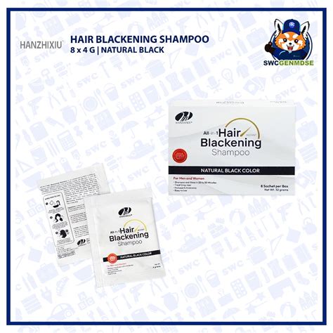 HANZHIXIU Hair Blackening Shampoo for Men and Women | Natural Black | 8 ...
