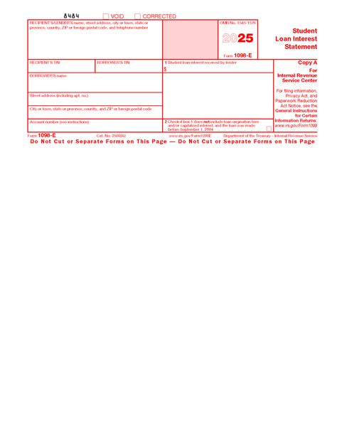 Free IRS Form 1098-E - PDF – eForms