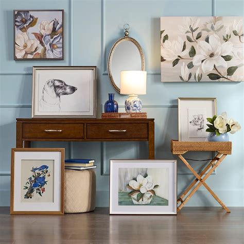 Providence Framed Floral Canvas Wall Art, 17"