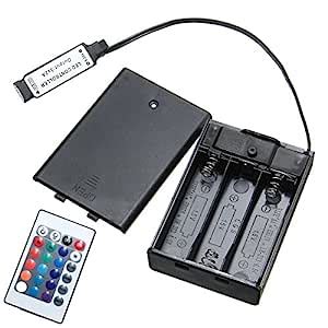 DC4.5V Mini RF Controller Battery Box with 24 Keys Remote Control for ...