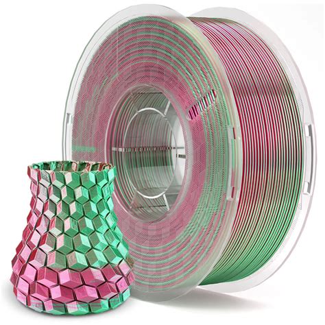 ELEGOO Silk PLA Filaments (Silk Green Red): High-Quality, Glossy 3D ...