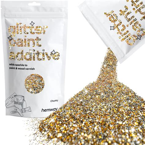 Hemway Glitter Paint Additive Chunky 1/40" 0.6mm Emulsion Water Based ...