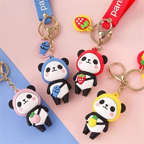 Cute Red Panda Model A | 3D Lanyard Keychain | Silicone