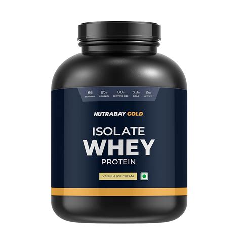 NUTRABAY Gold 100% Whey Protein Isolate with Digestive Enzymes - 25g ...