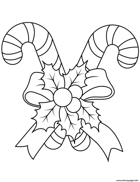 Christmas Candy Canes Coloring page Printable