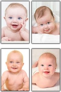 Poster N frame Set of 4 Cute Baby Combo Posters\Smiling Baby Poster ...