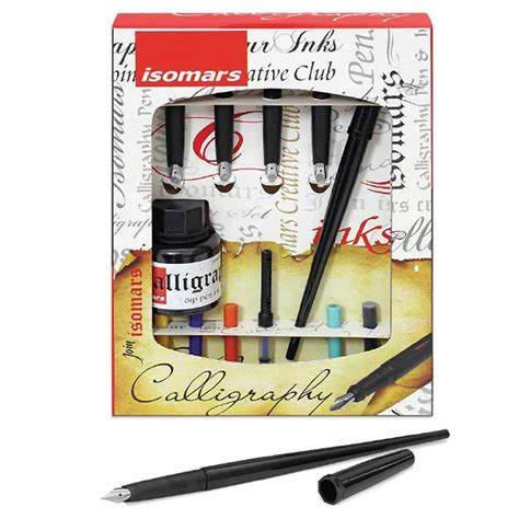 Calligraphy Pen Set: 5 Nibs, Ink Cartridges, Converter, and Ink – Isomars