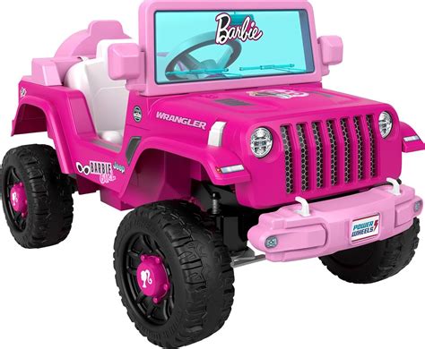 Amazon.com: Power Wheels Barbie Jeep Wrangler Toddler Ride-On Toy with ...