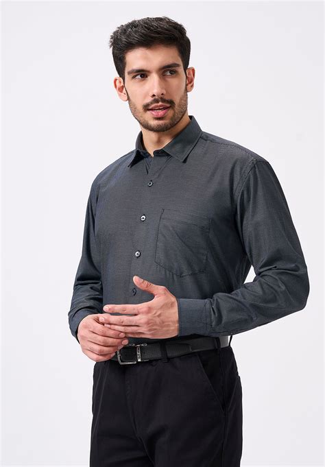 Men Grey Regular Fit Formal Shirt – Fashionking Brands Pvt Ltd