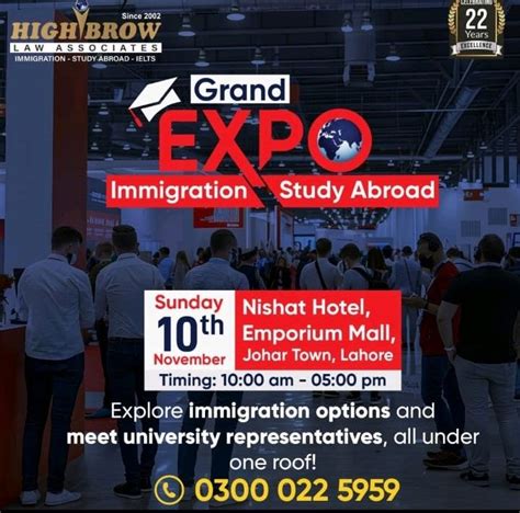 Immigration and Study Abroad Expo by HighBrow Law Associates., Nishat ...