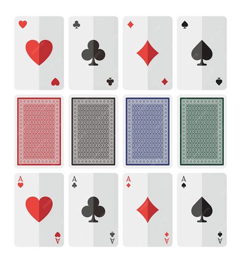Doce naipes concepto de diseño moderno con cuatro cartas as, diseño de ...