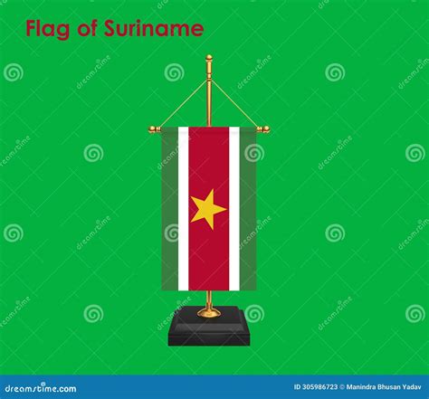 Flag of Suriname, Suriname Flag, National Flag of Suriname. Table Flag ...