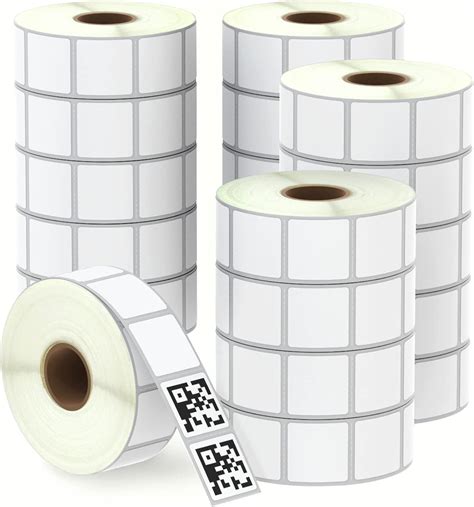 Buy BETCKEY - 1 x 1 Square QR Code Labels Compatible with Zebra & Rollo ...