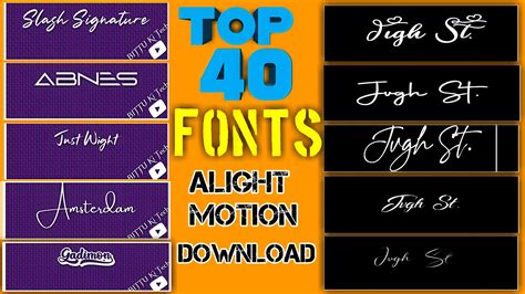 Bittu Ki Tech: 40+ Font Downlod alight motion Font | New Trend How to ...