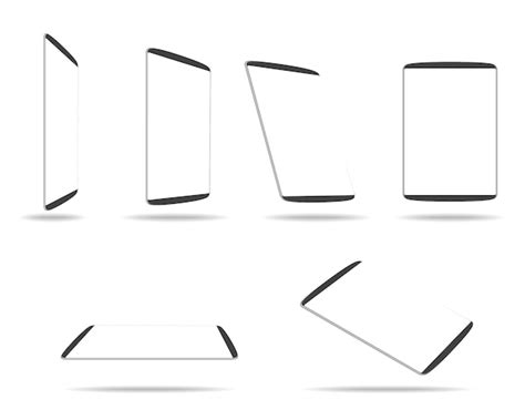 Tablet computer with blank white screen | Premium Vector