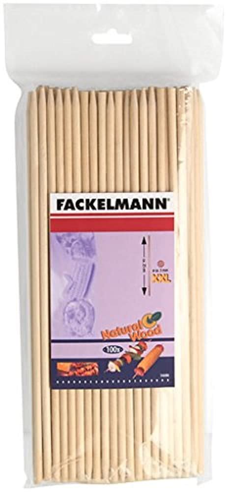 Fackelmann Barbecue Sticks Set"Gastro Party" 10" 100 Piece of Birch ...