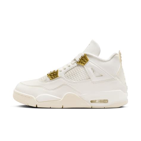 Women's Air Jordan 4 'White & Gold' (AQ9129-170) release date. Nike SNKRS