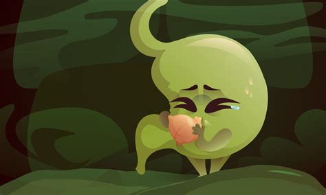 Cartoon stomach nausea and vomiting, poisonous 14320391 Vector Art at Vecteezy