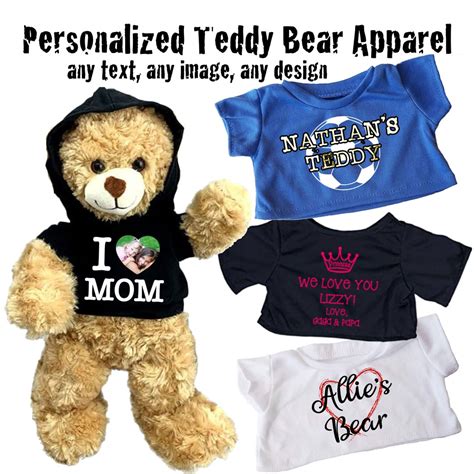 Personalized Teddy Bear Clothes: Custom Name, Logo, or Picture - Fits ...