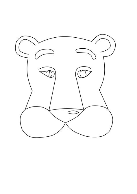 лев без гривы » шаблоны для аппликаций