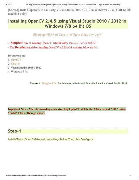 Image result for OpenCV Install Visual Studio