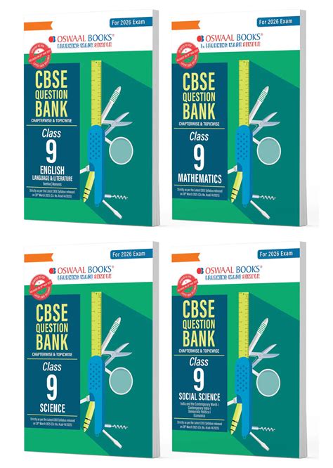 Oswaal CBSE Question Bank Class 9 Set of 4 Books | English | Mathemati ...