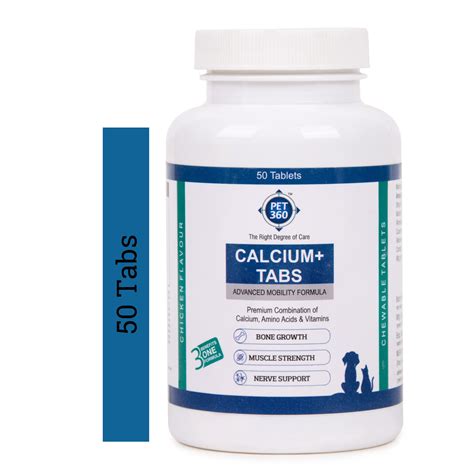 Pet360 Calcium Tabs Advanced Mobility Formula For Dogs And Cats ...