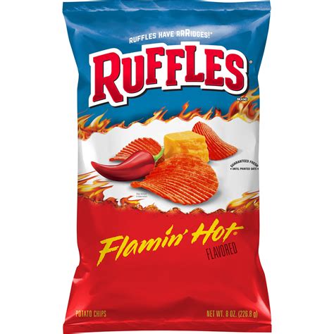 Ruffles Potato Chips Flamin' Hot Flavored 8.0 Oz - Walmart.com