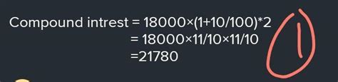 1. Calculate the compound interest on rupee 18,000 at 10% per annum in ...