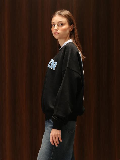 Crewneck Sweatshirt Black Women – Lovegen