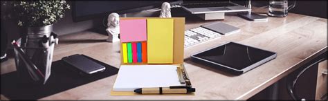 DALUCI Note Pad/Memo Book with Sticky Notes Cardboard Folio Case & Clip ...