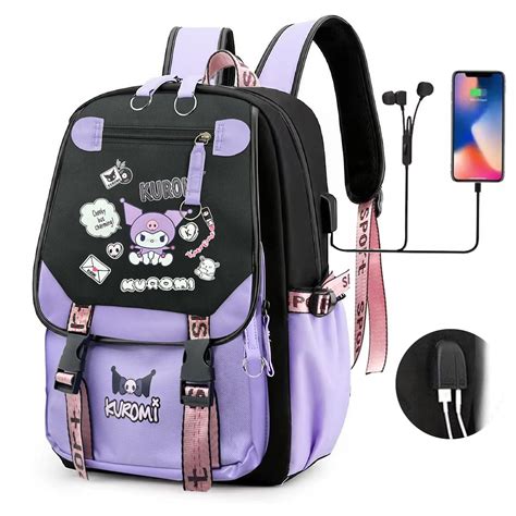 Buy PALAY Kawaii Kuromi School Backpack - 17'' Large Capacity Bookbag ...